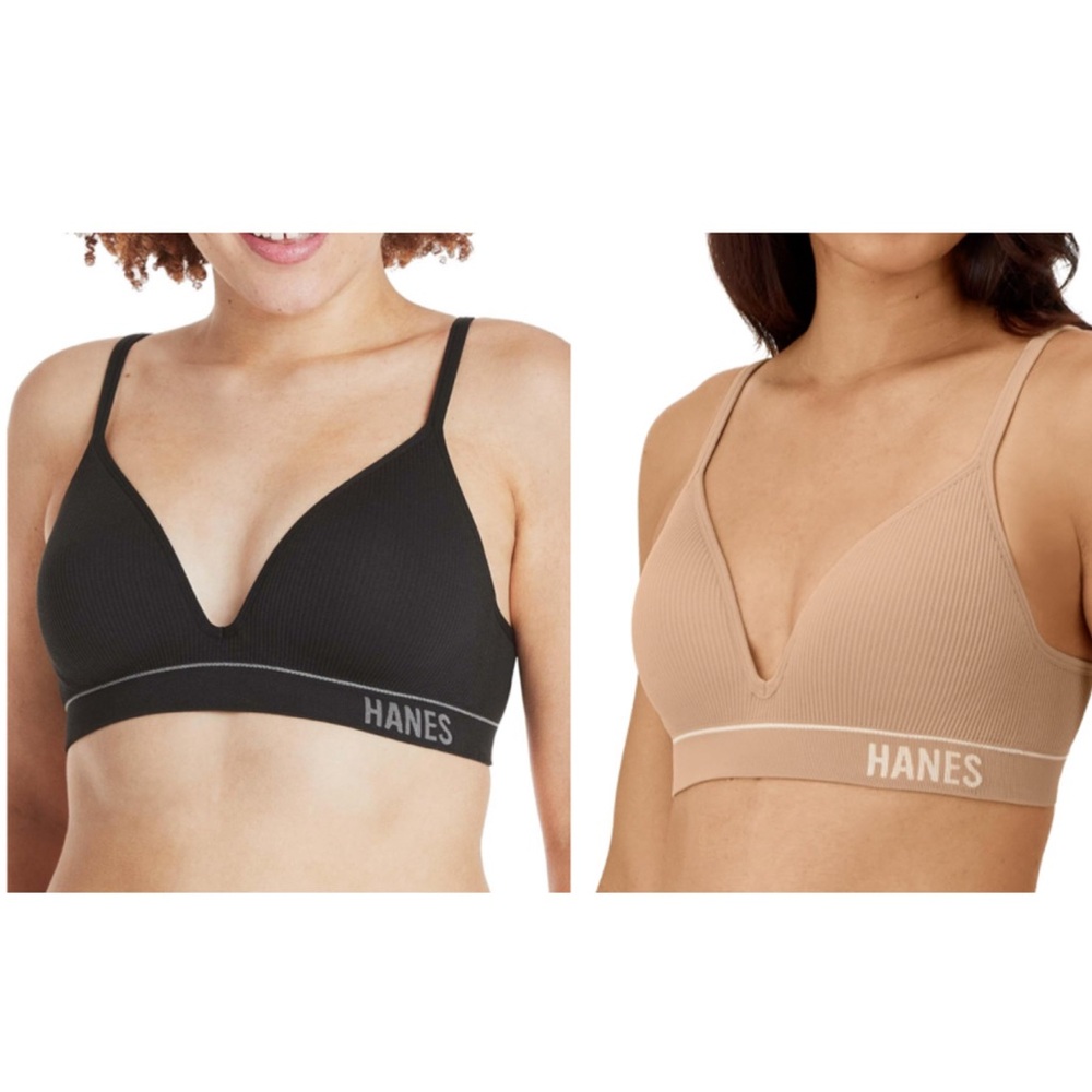 Hanes Black and Tan Bras